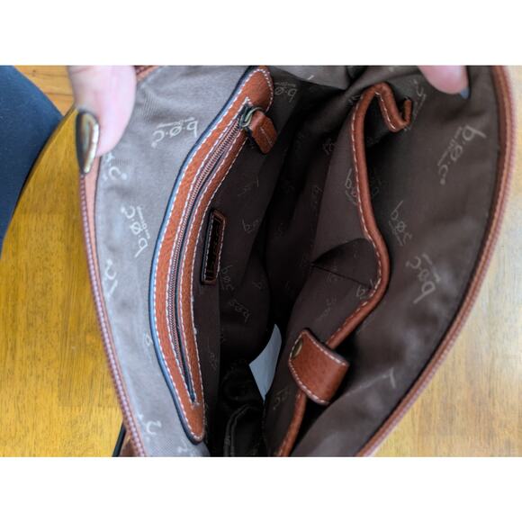 BOC Map Print Faux Leather Crossbody Bag Travel Vintage 90s Adjustable Strap - Picture 3 of 8